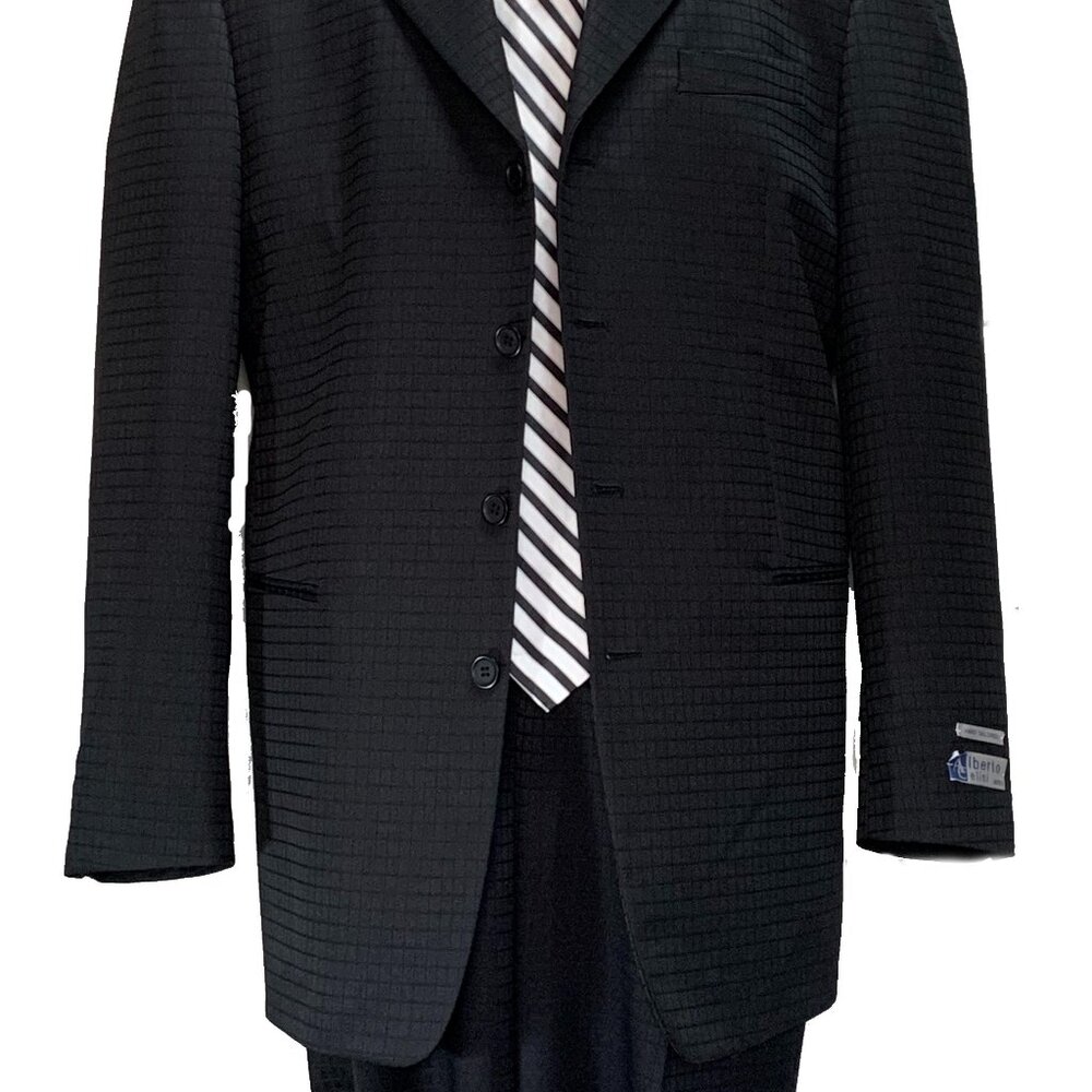 ALBERTO CELINI 2 PIECE 4B MEN'S SUIT HIGH QUALITY POLYESTER DESIGN IN ITALY